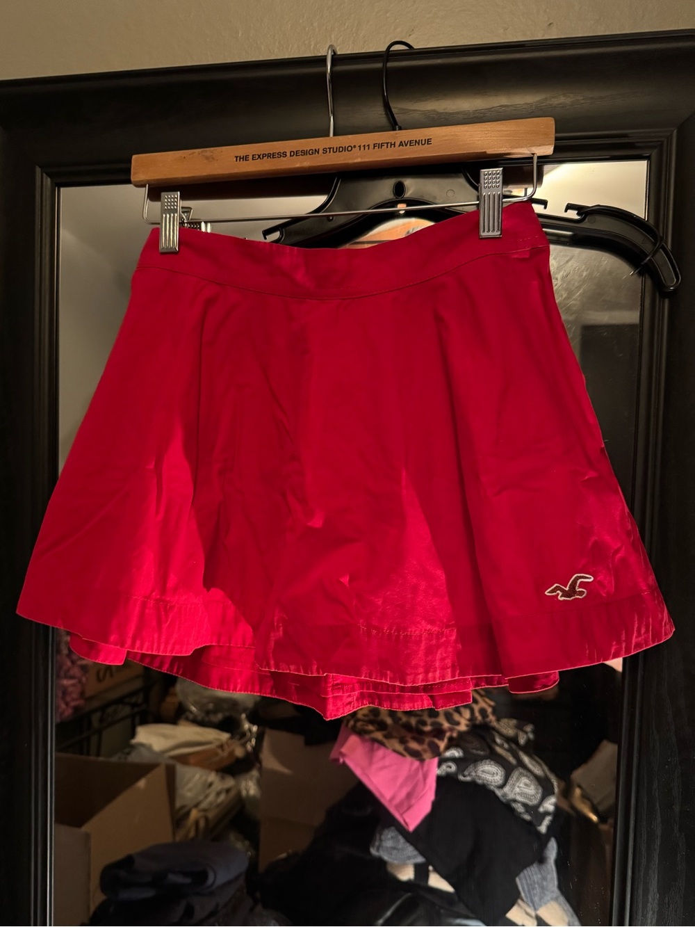 Hollister Women's Vivid Red Elastic Waist Skirt